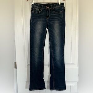 Buckle Black Boot Cut Jeans Size 27 x 34